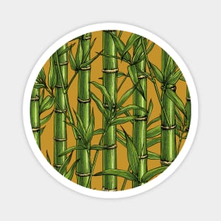 Bamboo forest on mustard Magnet